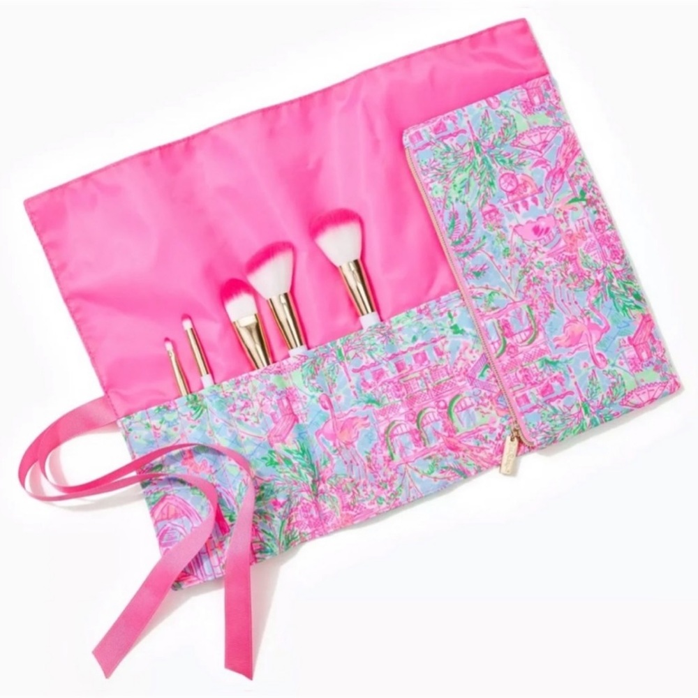 Lilly Pulitzer Makeup Brush Set + Carry Case